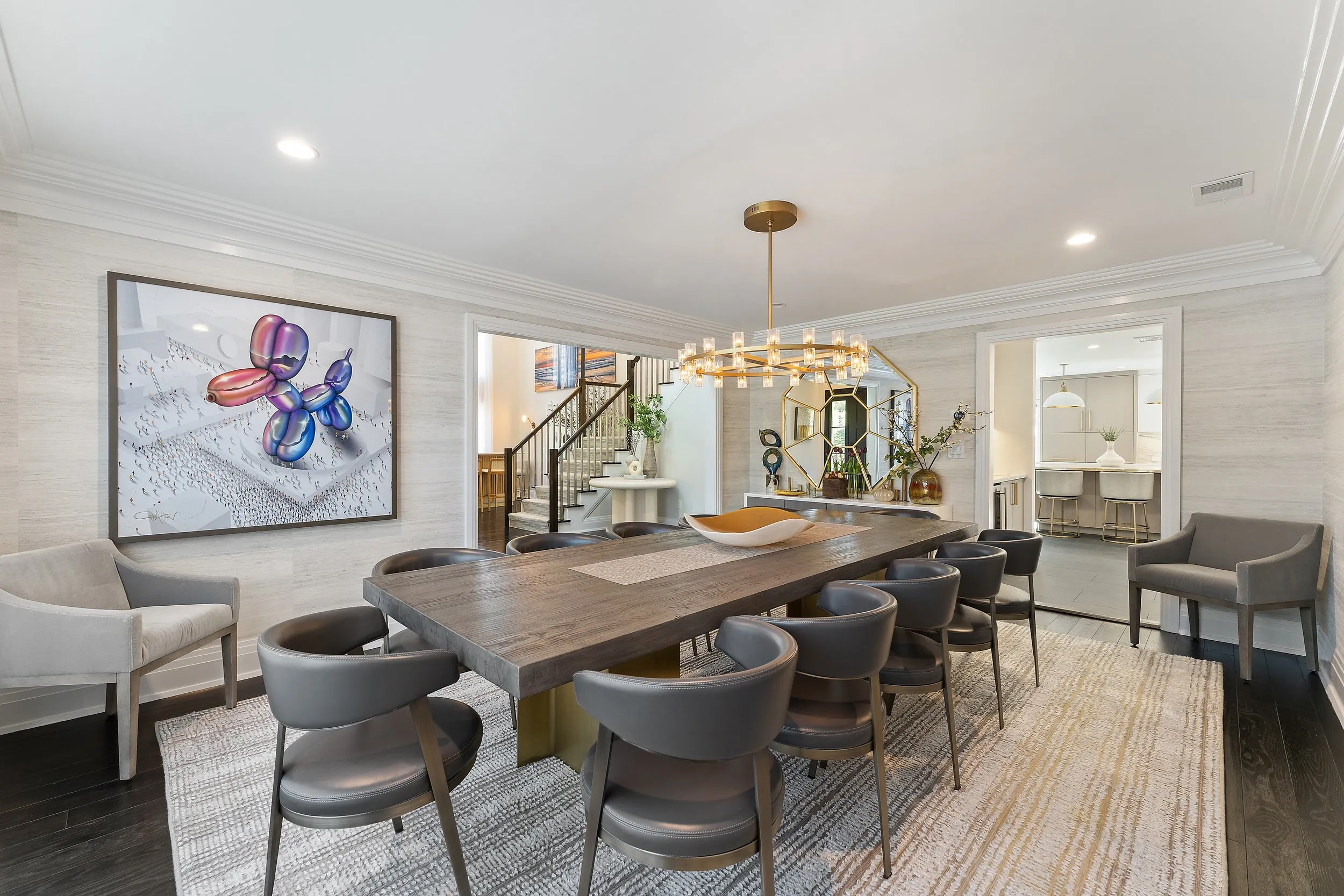 Elegant staged living room