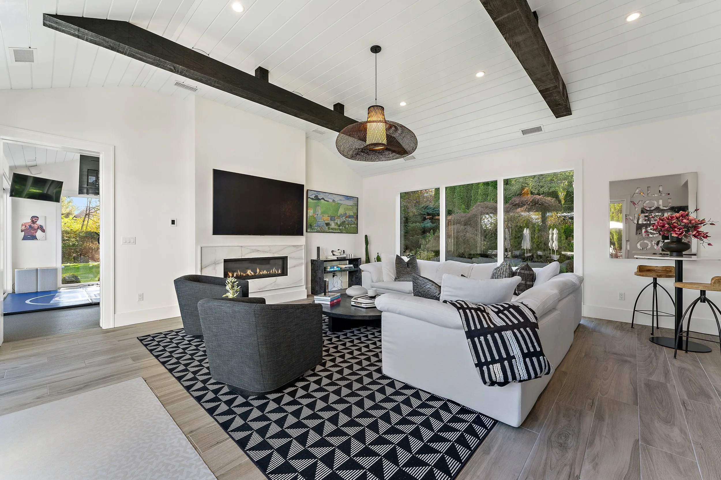 Sophisticated staged bedroom